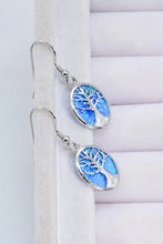 Opal Blue Platinum-Plated Drop Earrings Earrings