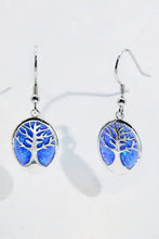Opal Blue Platinum-Plated Drop Earrings Earrings