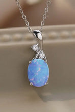 Opal Oval Pendant Chain Necklace Necklaces