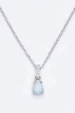 Opal Pendant 925 Sterling Silver Chain-Link Necklace Necklaces