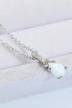 Opal Pendant 925 Sterling Silver Chain-Link Necklace Necklaces