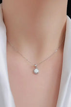 Opal Round Pendant Chain Necklace Necklaces