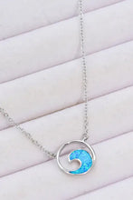 Opal Wave Pendant Necklace Necklaces