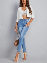 Open Front 3/4 Sleeve Blazer Woman Outerwear