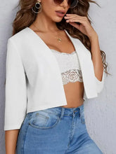 Open Front 3/4 Sleeve Blazer Woman Outerwear