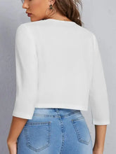 Open Front 3/4 Sleeve Blazer Woman Outerwear