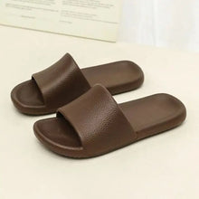 Open Toe Flats Slippers Dark Brown Woman Slippers