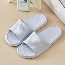 Open Toe Flats Slippers Gray Woman Slippers