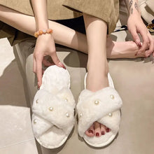 Open Toe Flats Slippers White Woman Slippers