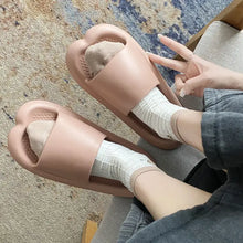 Pink heart-shaped open toe flats slippers with white socks