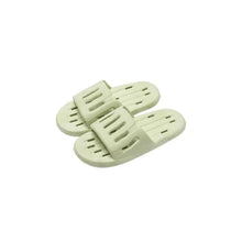 Light green open toe platform slippers with drainage holes