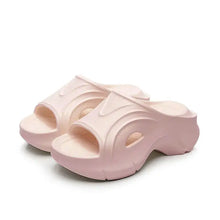 Open Toe Platform Slippers Khaki Woman Slippers