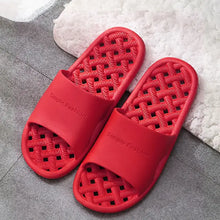 Open Toe Platform Slippers Red Woman Slippers