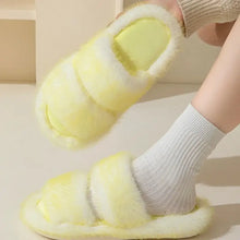 Open Toe Platform Slippers Yellow Woman Slippers