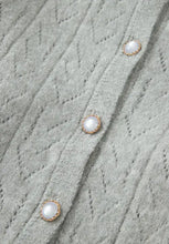 Openwork Button Down Long Sleeve Cardigan Woman Outerwear