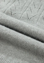 Openwork Button Down Long Sleeve Cardigan Woman Outerwear