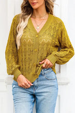 Openwork V-Neck Cardigan Woman Outerwear