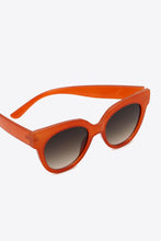 Orange Cat-Eye Sunglasses with Gradient Lenses and Case