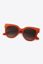 Orange Cat-Eye Sunglasses with Gradient Lenses and Case