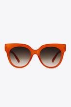 Orange Cat-Eye Sunglasses with Gradient Lenses and Case Sunglasses
