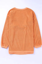 Orange graphic dropped shoulder Halloween long sleeve sweatshirt
