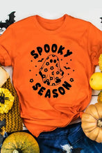 Orange Halloween Rolled Sleeve T-Shirt for Women Woman T Shirts