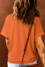 Orange Halloween Rolled Sleeve T-Shirt for Women