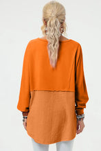 Orange Long Sleeve High Low Tunic for Women