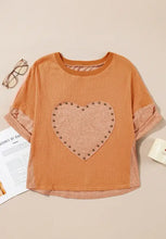 Orange Oversized Heart T Shirt and Patterned Shorts Set for Women Woman T Shirts