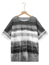 Orange Red and Brown Striped T Shirt for Women Woman T Shirts
