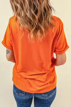 Orange T-Shirt with Leopard Print Pumpkin Design for Women Woman T Shirts