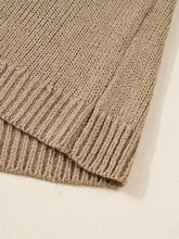 Oversize drop shoulder slouchy sweater dress in beige ribbed knit