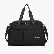 Oversize Oxford Cloth Duffel Bag Blue Beige Travel Tote Black One Size