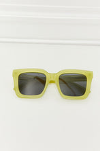 Oversized Lime Green Square Sunglasses with TAC Polarization
