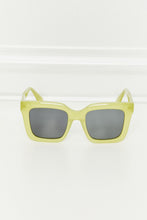 Oversized Lime Green Square Sunglasses with TAC Polarization