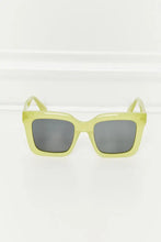 Oversized Lime Green Square Sunglasses with TAC Polarization Sunglasses