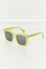Oversized Lime Green Square Sunglasses with TAC Polarization Neon Yellow One Size