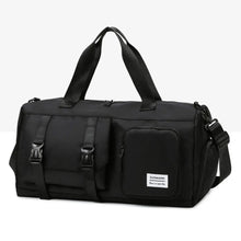 Oversized Oxford Cloth Duffel Bag with Shoulder Strap and Pockets