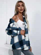Oversized plaid flannel shirt with long sleeve cotton checkered pattern