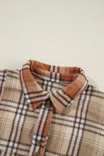 Burberry plaid flannel shirt dress in orange brown check pattern