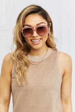 Oversized Square Sunglasses with Metal-Plastic Hybrid Frame Sunglasses