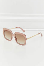 Oversized Square Sunglasses with Metal-Plastic Hybrid Frame Sunglasses