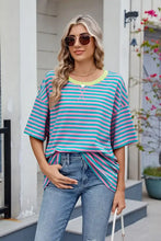 Oversized Striped Short Sleeve T-Shirt for Women Woman T Shirts
