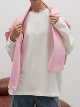 Oversized White Long Sleeve Cotton Shirt for Women