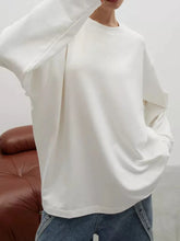 Oversized White Long Sleeve Cotton Shirt for Women