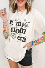 Oversized White T Shirt Dress with Floral In My Mom Era Graphic