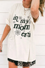 Oversized White T Shirt Dress with Floral In My Mom Era Graphic