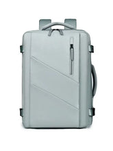 Sleek light gray oxford cloth backpack bag with adjustable straps