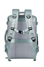 Gray oxford cloth backpack bag with adjustable straps and chest buckle
