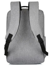 Gray oxford cloth backpack with adjustable straps